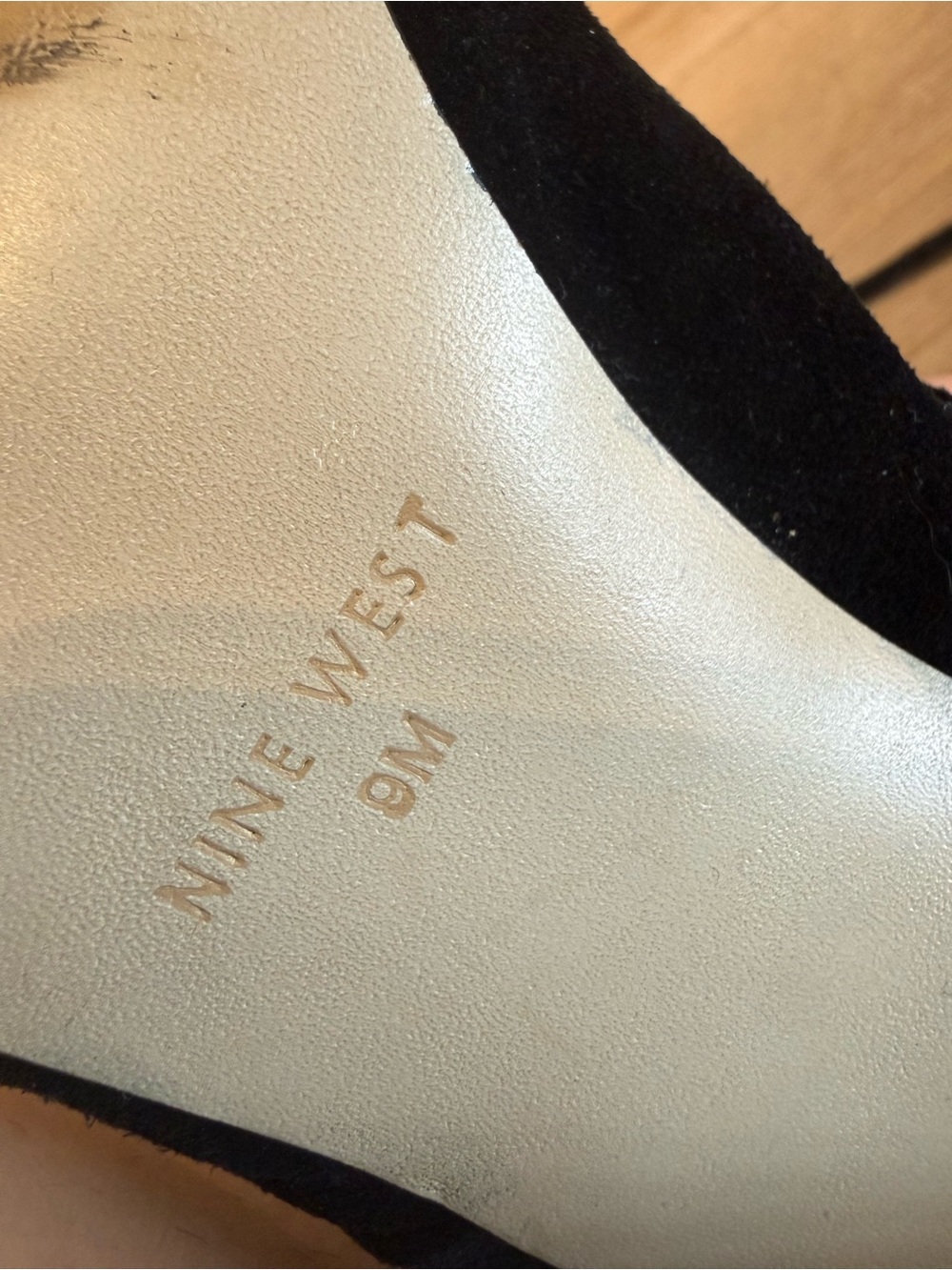 Nine West Black Lace-Up Suede High-Heel Ankle Boots - Picture 6 of 6